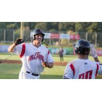 Chris Shaw of the Salem-Keizer Volcanoes Rounds the Bases after a Home Run