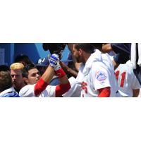 Brandon Brosher of the Brooklyn Cyclones Celebrates Home Run
