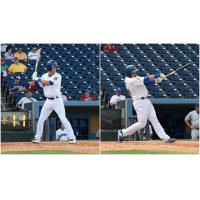 Chad Pinder and Renato Nunez of the Midland RockHounds