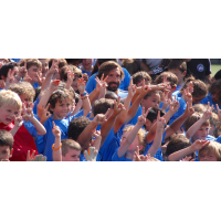 New York City FC's Andrea Pirlo in a Sea of Children