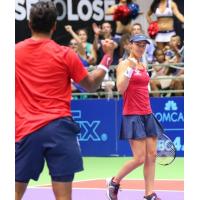 Leander Paes and Martina Hingis of the Washington Kastles