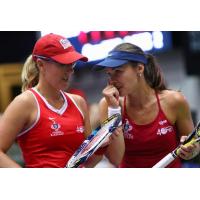 Anastasia Rodionova and Martina Hingis of the Washington Kastles