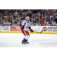 Brennan Evans with the Grand Rapids Griffins
