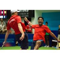 Leander Paes and Sam Querrey of the Washington Kastles in the WTT Finals