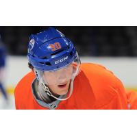 Defenseman John Marino at the Edmonton Oilers Prospect Camp