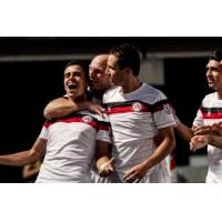 Junior Burgos of the Atlanta Silverbacks Celebrates his Goal