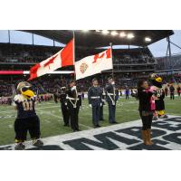 The National Anthem at a Winnipeg Blue Bombers Game