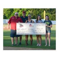 Victoria Generals Present Check to Warrior's Weekend