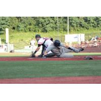 Sam Eberle of the Gateway Grizzlies Slides Home Safely for an Inside-the-Park Homer