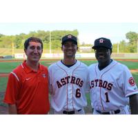 Greeneville Astros Second Bseman Ford Stainback (Center)