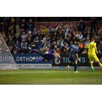 Minnesota United Goalkeeper Sammy Ndjock Makes a Stop vs. the Tampa Bay Rowdies