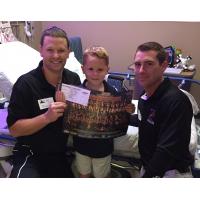 Orlando Predators Coach Rob Keefe, GM Mike DiJulio at Orlando Children's Hospital