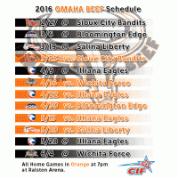 2016 Omaha Beef Schedule