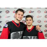 Windsor Spitfires Centre Logan Brown and Left Winger Cristiano DiGiacinto