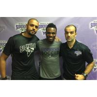 Ricardinho, Patrick Shamu and Renato Pereira of the Dallas Sidekicks