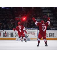 Allen Americans Celebrate Overtime Winner at Utah Grizzlies