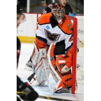 Lehigh Valley Phantoms Goaltender Jason LaBarbera Watches for the Puck