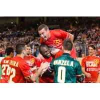 Vini Dantas Celebrates with Baltimore Blast Teammates