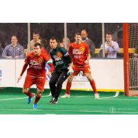 Pat Healey, William Vanzela and Andrew Hoxie of the Baltimore Blast
