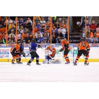 Missouri Mavericks Goaltender Parker Milner Stops the Wichita Thunder
