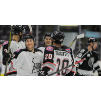 Reggie Traccitto and the Brampton Beast Celebrates a Goal
