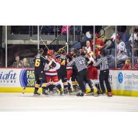 Allen Americans Fight with Colorado Eagles