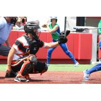 Chicago Bandits Catcher Taylor Edwards Behind the Plate
