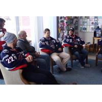 Elmira Jackals Goaltender C.J. Motte and Teammates at Arnot Health Falck Cancer Center