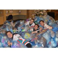 Kelowna Rockets in a Sea of Bagged Teddy Bears