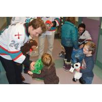 Kelowna Rockets Deliver Hand out Teddy Bears to Children at Kelowna General Hospital