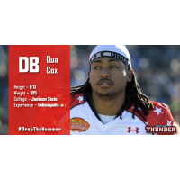 Portland Thunder Signee, DB Qua Cox