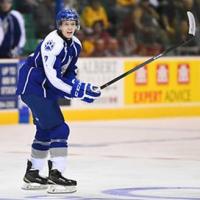 Defenseman Trenton Bourque with the Sudbury Wolves