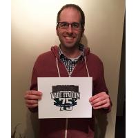 Eric Lichtenberg with Winning Wade Stadium 75th Anniversary Patch