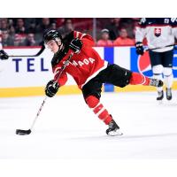 Moose Jaw Warriors Forward Brayden Point with Team Canada
