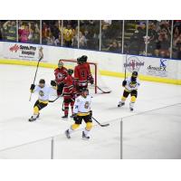 Mississippi RiverKings Celebrate a Goal vs. the Huntsville Havoc