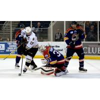 Atlanta Gladiators Battle in Front of Norfolk Admirals Goal