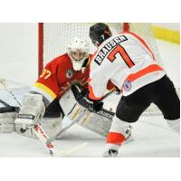 Justin Brausen of the Danville Dashers Shoots agains the Dayton Demolition