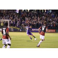 Aodhan Quinn of Louisville City FC Controls the Ball