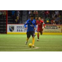 San Diego Sockers Striker Kraig Chiles Heads up the Field