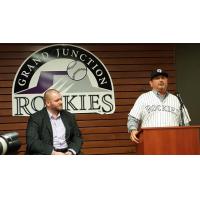 New Grand Junction Rockies President Joe Kubly (left) and 2016 Manager Frank Gonzales