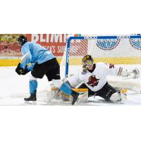 Atlanta Gladiators Defend their Goal vs. the Alaska Aces