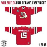 Missouri Mavericks Will Shields Hall of Fame Jersey