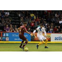 Matt Clare of the San Diego Sockers Eyes the Ball against Soles de Sonora