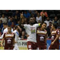 Franck Tayou of Soles de Sonora Celebrates a Goal against the San Diego Sockers