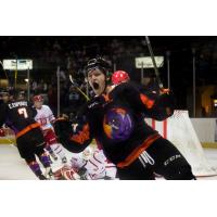 Youngstown Phantoms Defenseman Connor Moore Celebrates a Goal