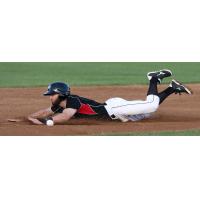 Sioux City Explorers Outfielder Michael Lang Slides into Second