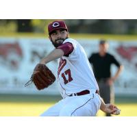 Traverse City Beach Bums Pitcher Luke Barker Prepares to Throw