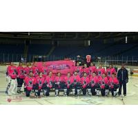 Tulsa Oilers in Pink Jerseys