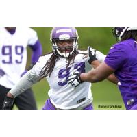 Defenseive Lineman Harold Legania with the Minnesota Vikings