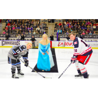 Buffalo Beauts Face off with New York Riveters as Elsa from Frozen Drops the Puck